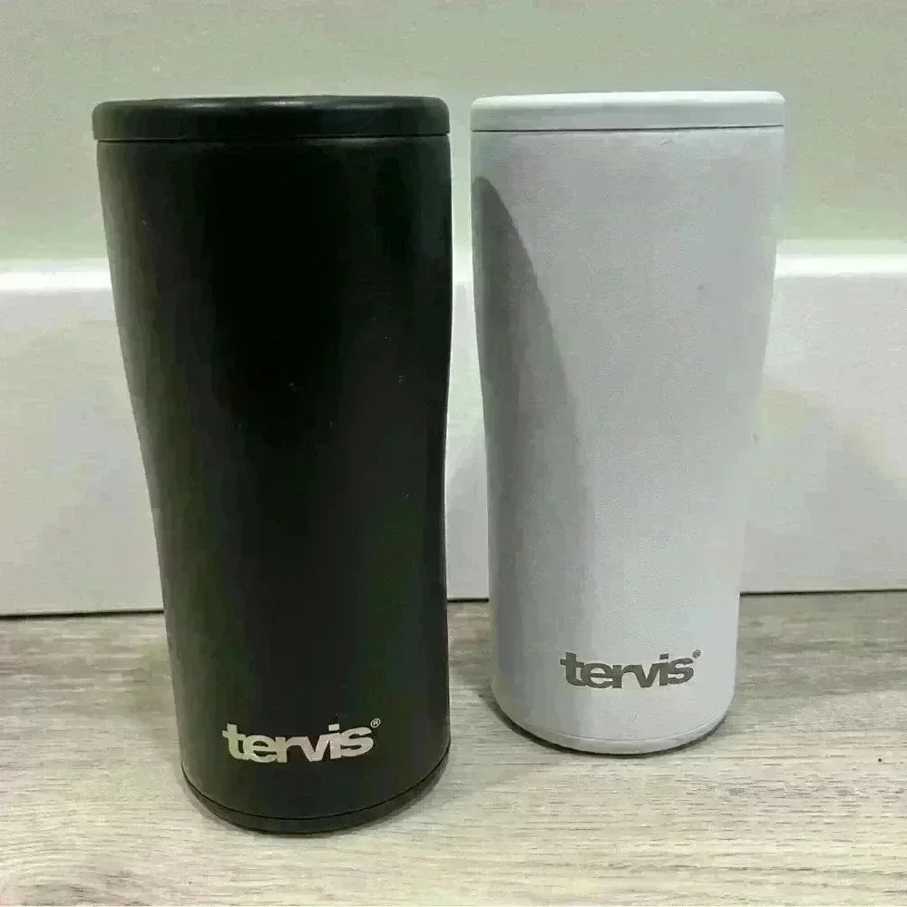 Tervis Triple-Walled Insulated Stainless Steel Slim Can Cooler Coozie 2-pack New